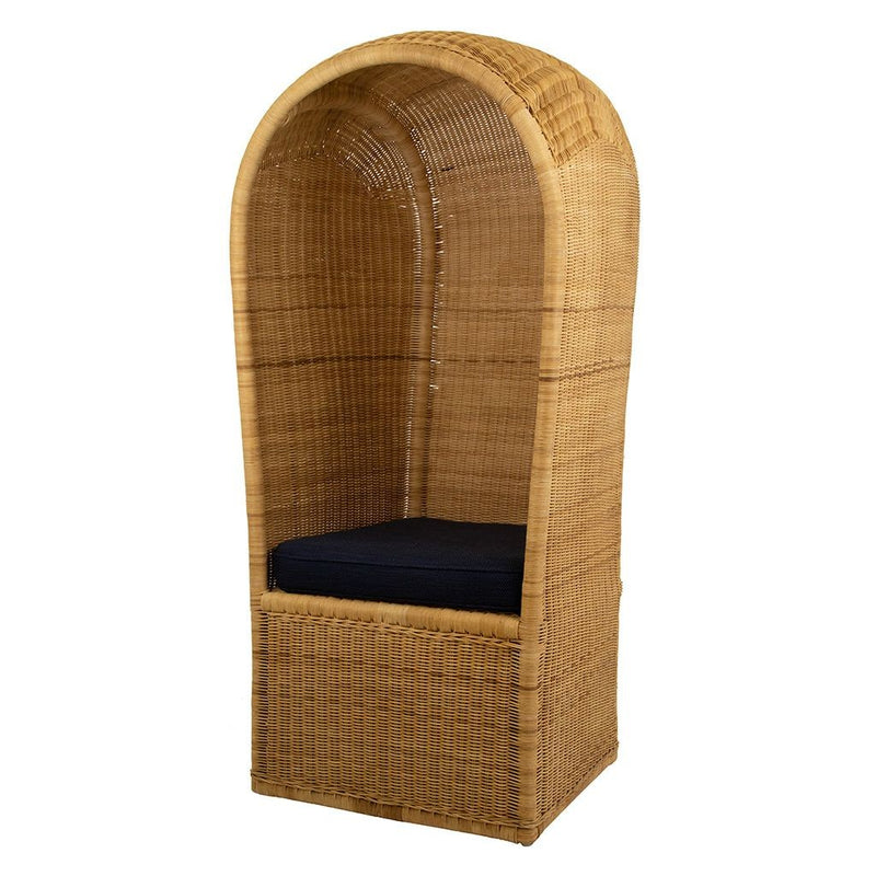 Vintage Rattan Hooded Chair