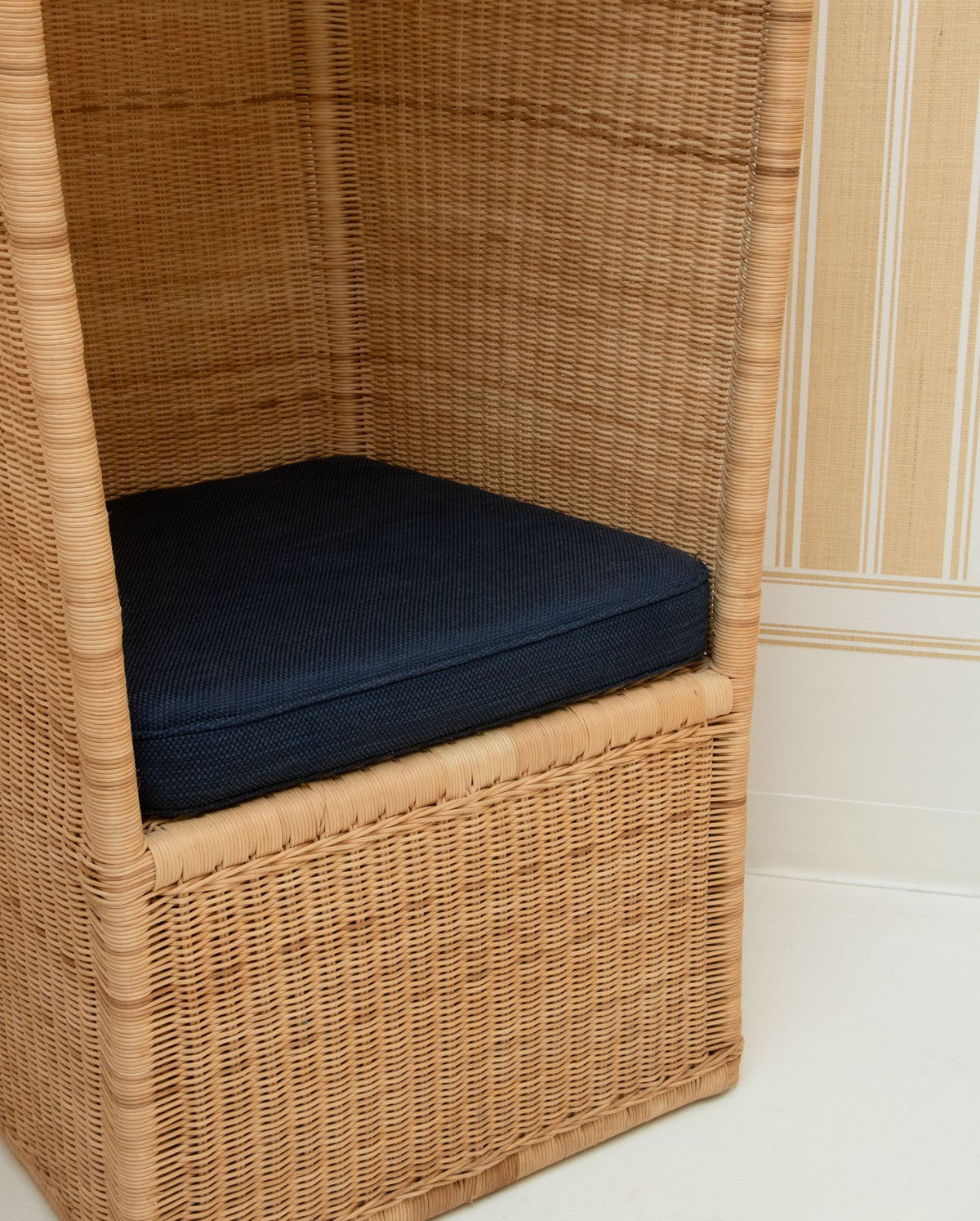 Vintage Rattan Hooded Chair