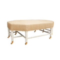 Brighton Octagonal Ottoman in Raffia Quadri Natural