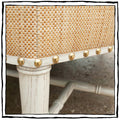Brighton Octagonal Ottoman in Raffia Quadri Natural