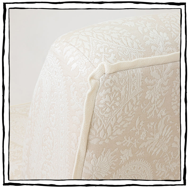 Brighton Slipper Chair in Manali Parchment