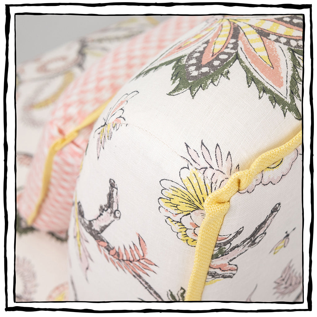 Brighton Slipper Chair In Palampore In Salmon And Roman