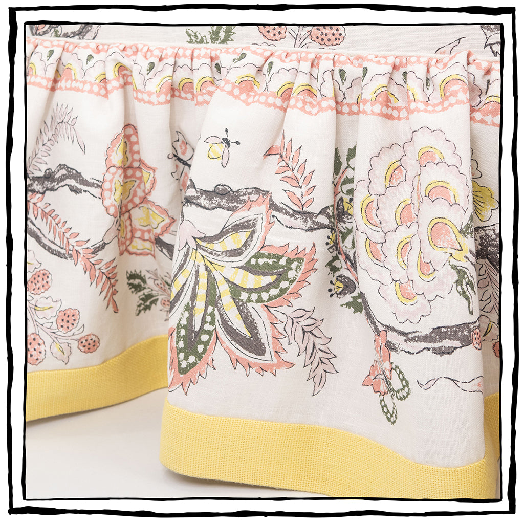 Brighton Slipper Chair In Palampore In Salmon And Roman