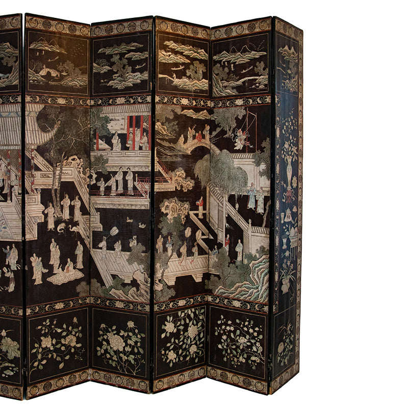 19th Century Chinese Coromandel Twelve-Panel Screen
