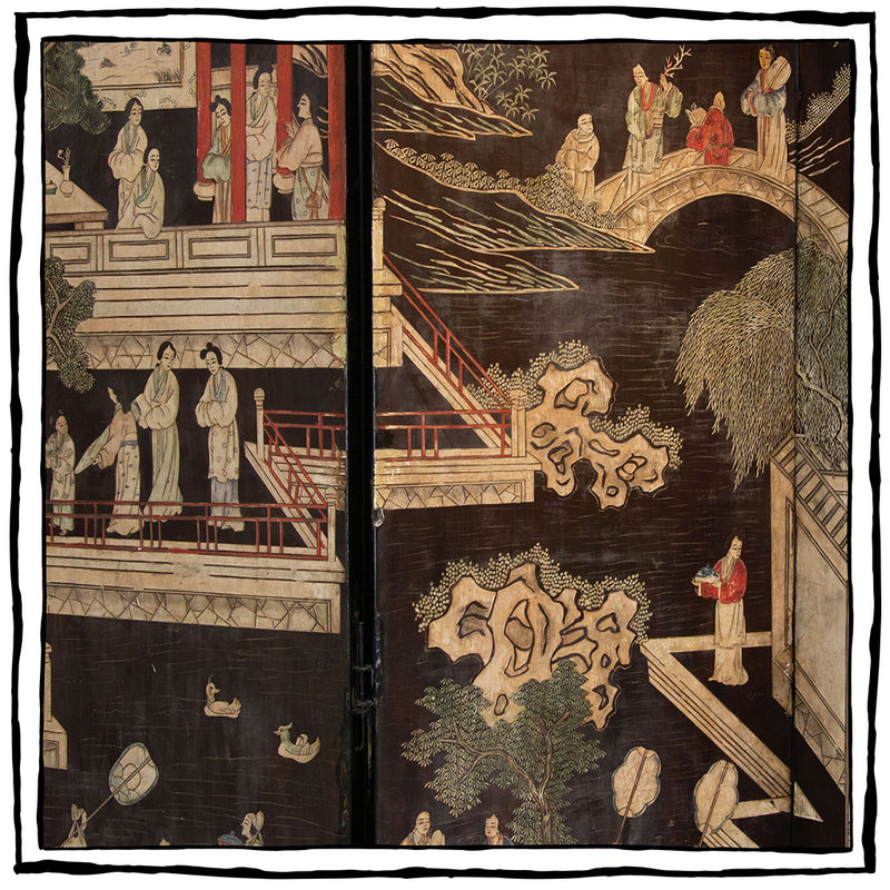 19th Century Chinese Coromandel Twelve-Panel Screen