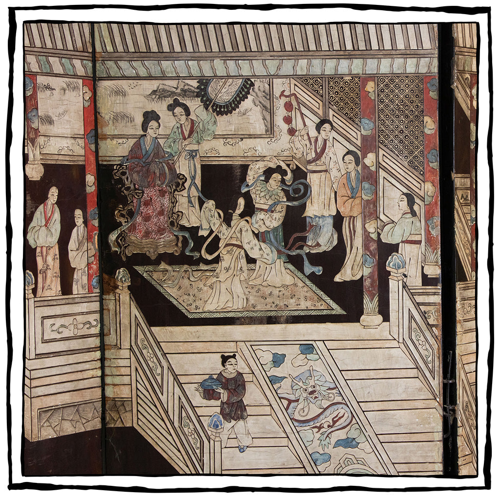 19th Century Chinese Coromandel Twelve-Panel Screen