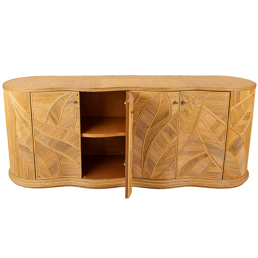 Curved credenza