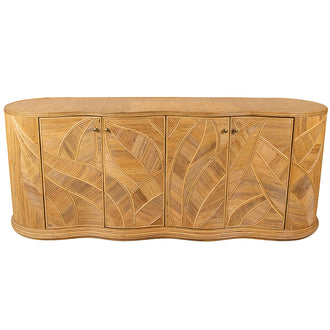 Curved credenza