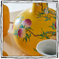 Chinese Famille Jaune Porcelain Bottle Vase