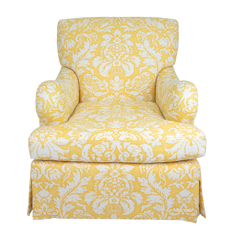 Lancaster Club Chair in Damasco Saffron