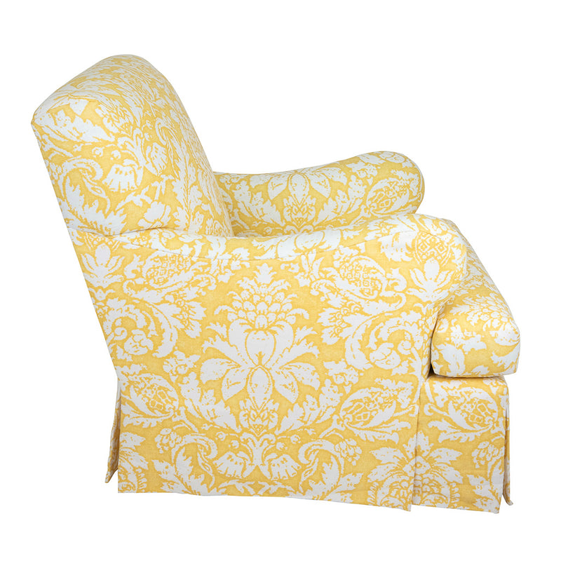Lancaster Club Chair in Damasco Saffron
