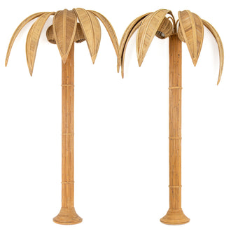 Pair of Coconut Tree Wall-Mounted Lights