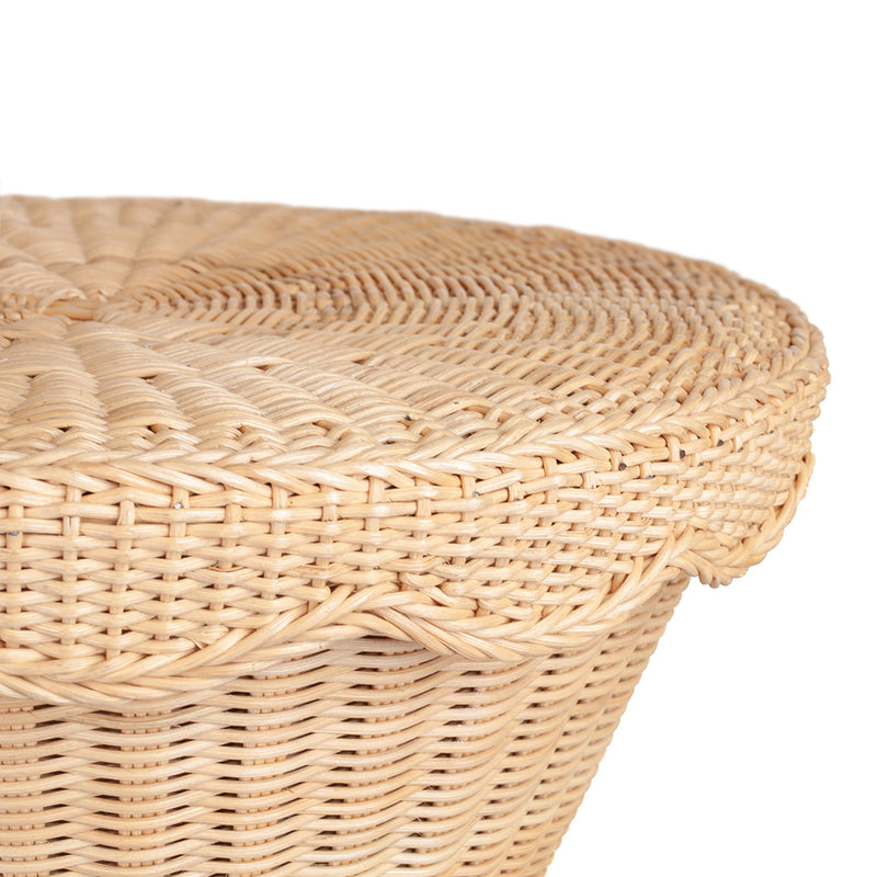 Rattan Hourglass Side Table