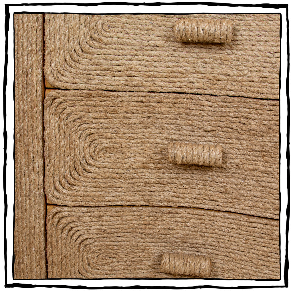 Rope Curved Chest of Drawers