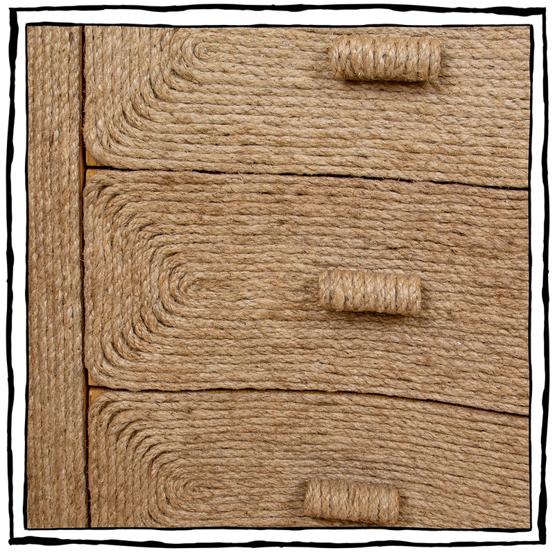 Rope Curved Chest of Drawers