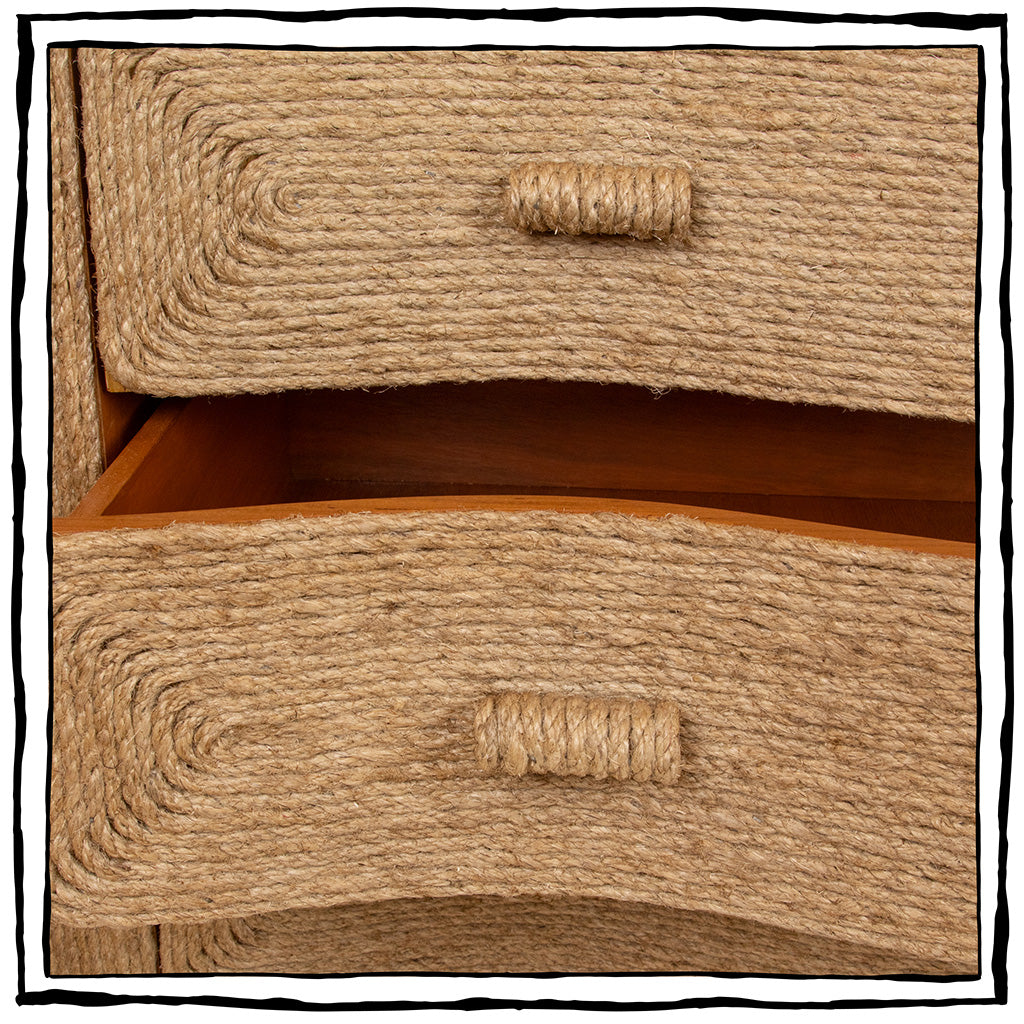 Rope Curved Chest of Drawers
