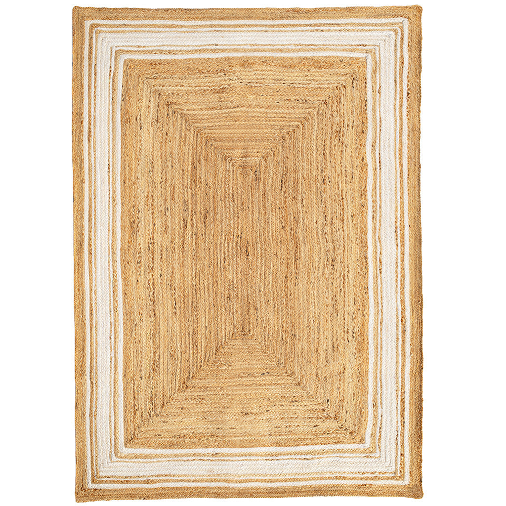 Branca Stripe Braided Jute Rug