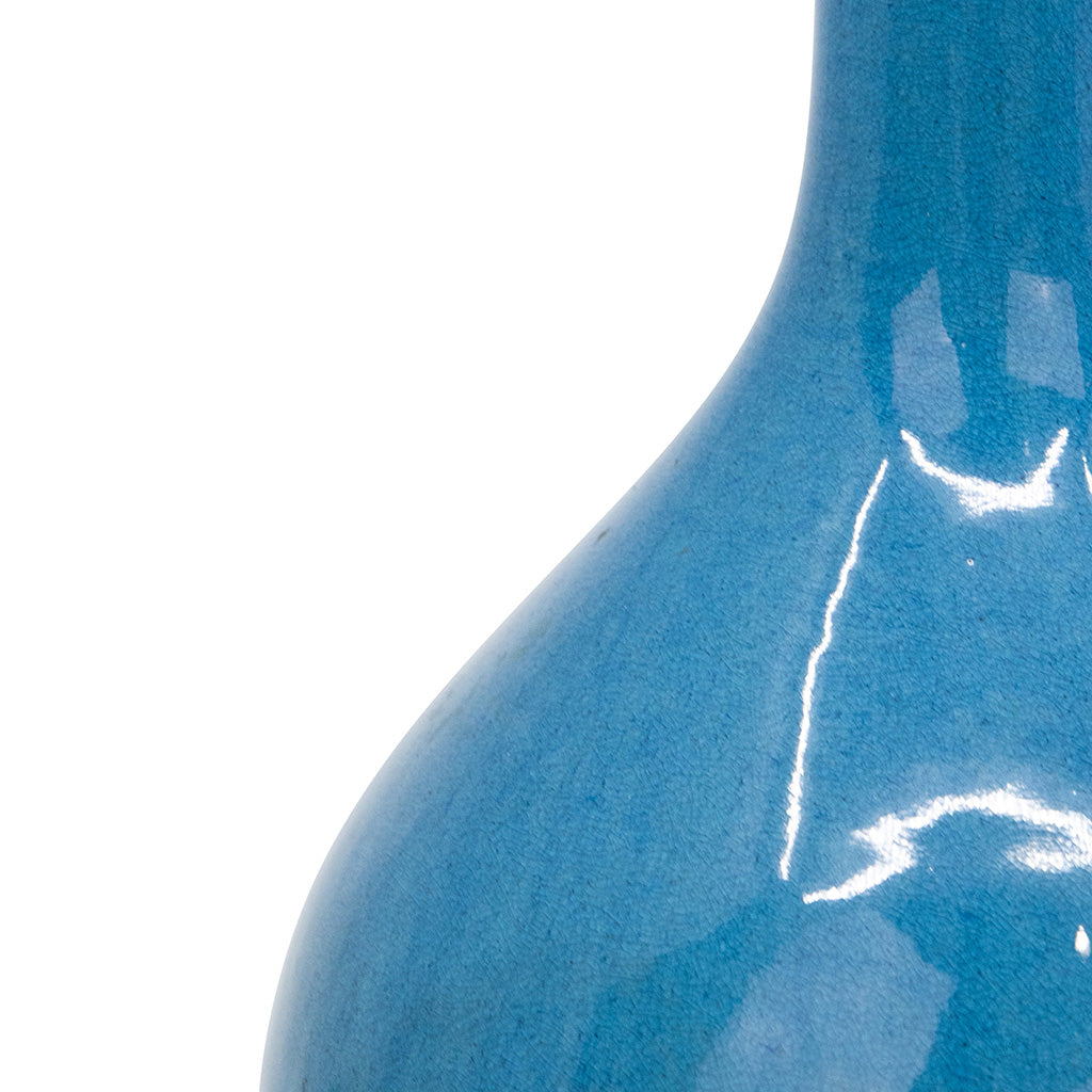 A Turquoise Blue Glazed Bottle Vase