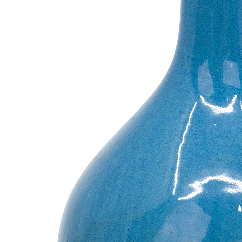A Turquoise Blue Glazed Bottle Vase