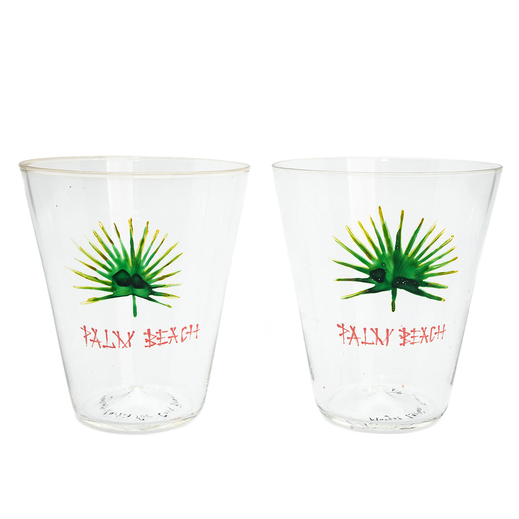 A Pair of Hand-Painted Water Glasses