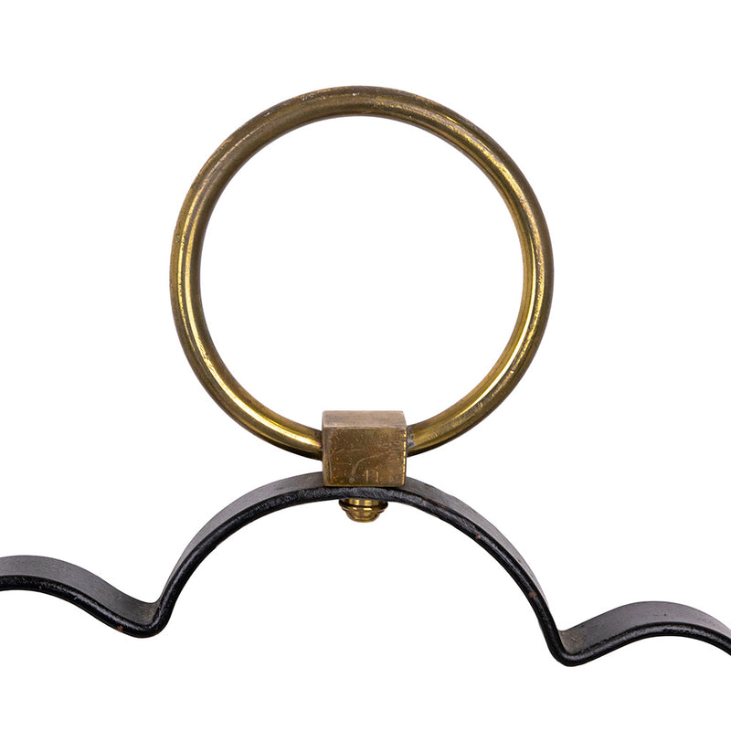 Wrought Iron and Brass Wall-Mounted 5 Candle Sconce