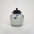 A Chinese Blue and White Porcelain Vase with Wooden Lid