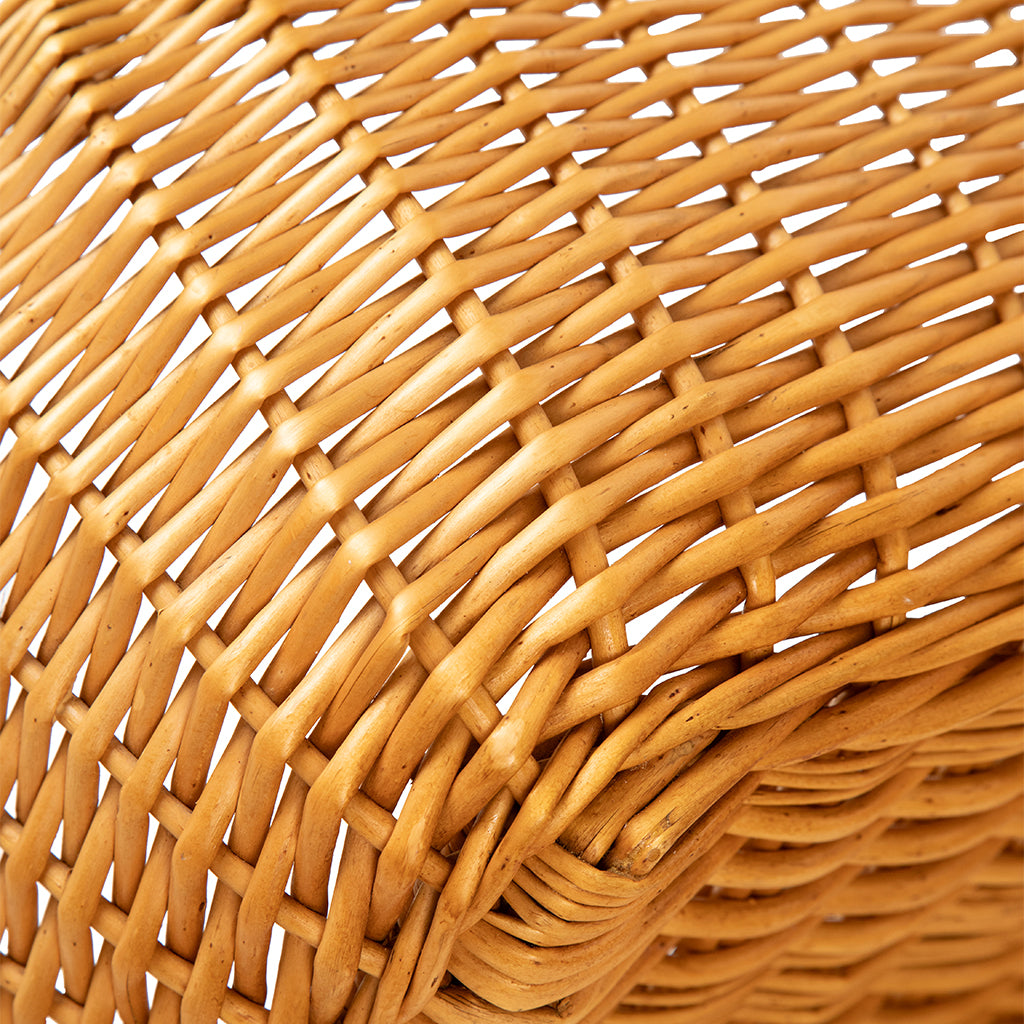 Pair of Oversized Rattan Lounge Chairs