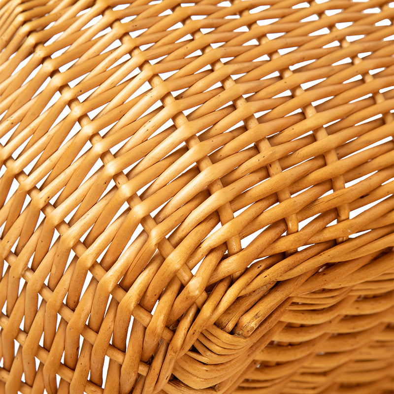 Pair of Oversized Rattan Lounge Chairs