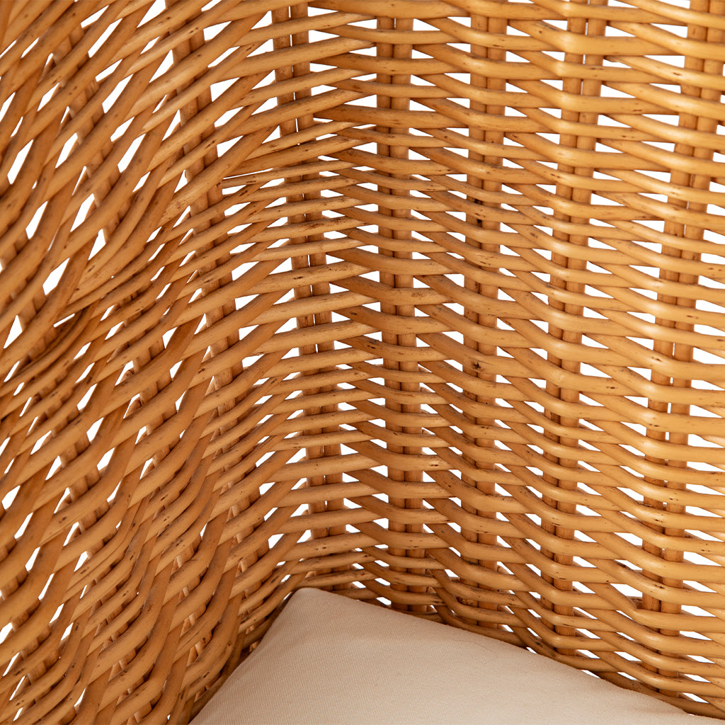 Pair of Oversized Rattan Lounge Chairs