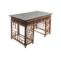 Lacquered Bamboo Chinoiserie Desk