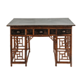 Lacquered Bamboo Chinoiserie Desk