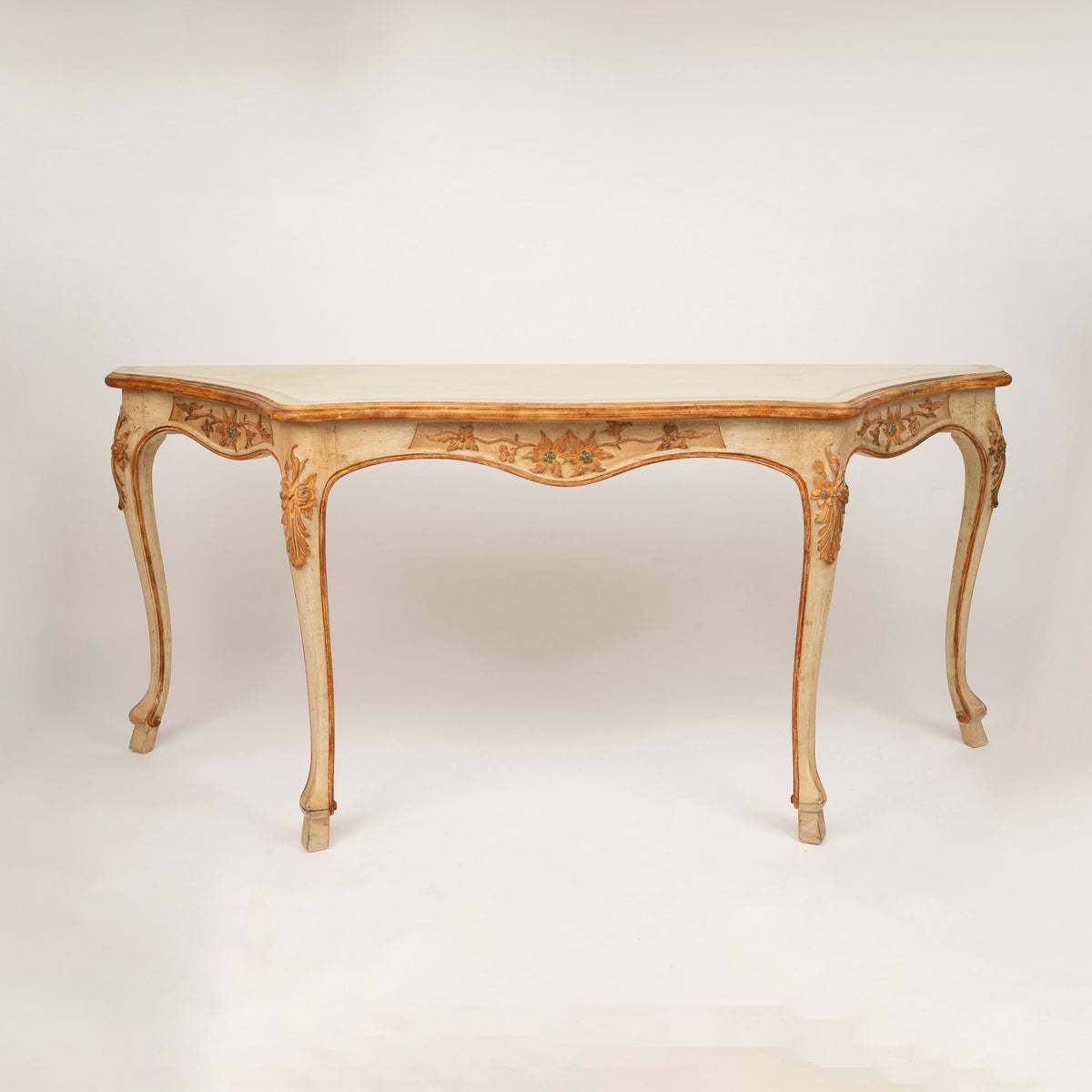 A Rococo-Style Painted Console Table