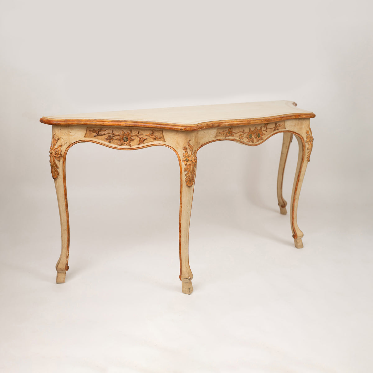 A Rococo-Style Painted Console Table