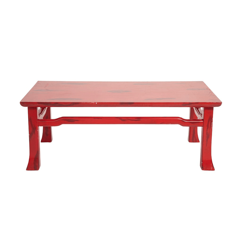 Vintage Red Lacquered Coffee Table by Ernest C. Masi, c.1960