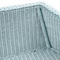 Vintage Wicker Settee in Sky Blue