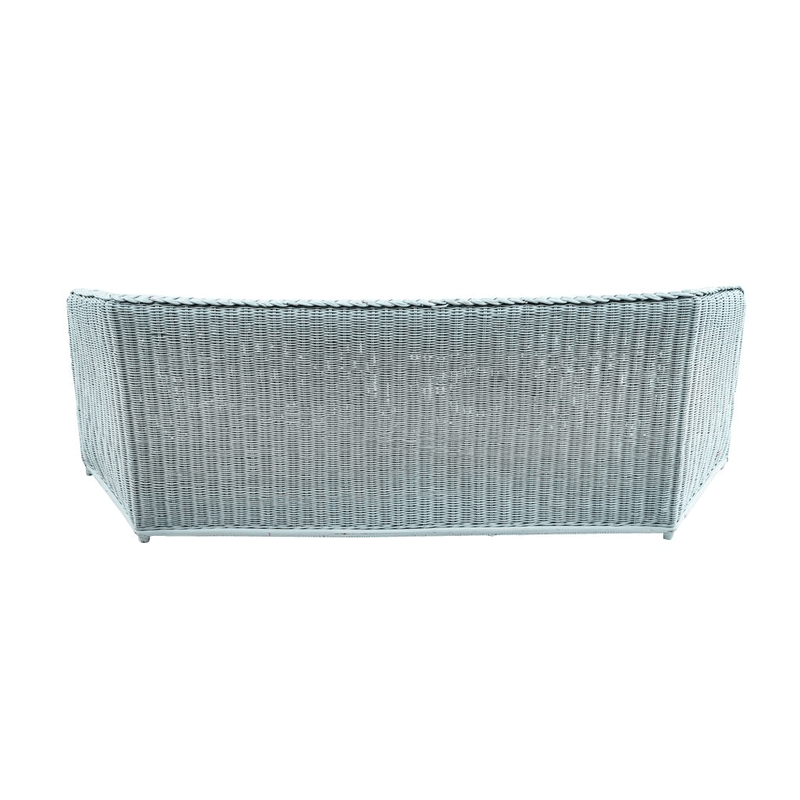 Vintage Wicker Settee in Sky Blue