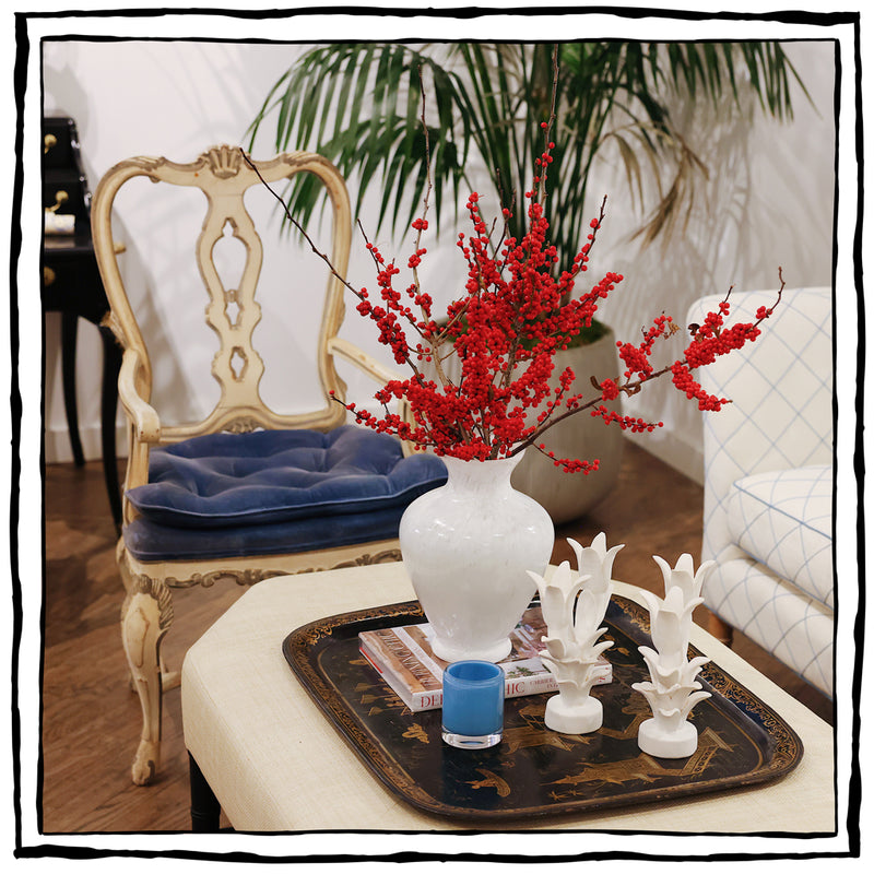 A Pair of Italian Rococo-Style Carved and Painted Fauteuils