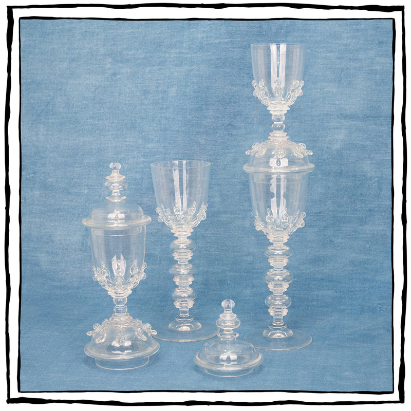 Casa Branca Belgian Hand Blown Clear Glass Wedding Goblet