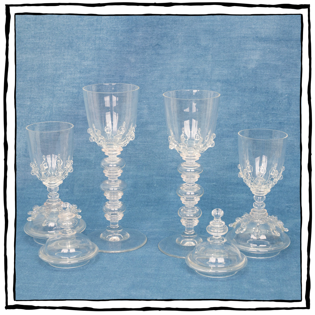 Casa Branca Belgian Hand Blown Clear Glass Wedding Goblet