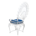 A Pair of Wrought Iron Peacock Armchairs by Salterini
