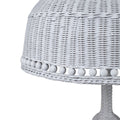 White Wicker Floor Lamp