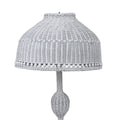 White Wicker Floor Lamp