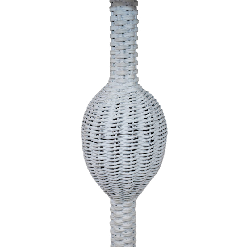 White Wicker Floor Lamp