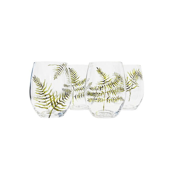 ETCHED STEMLESS WINE GLASS - Su Casa