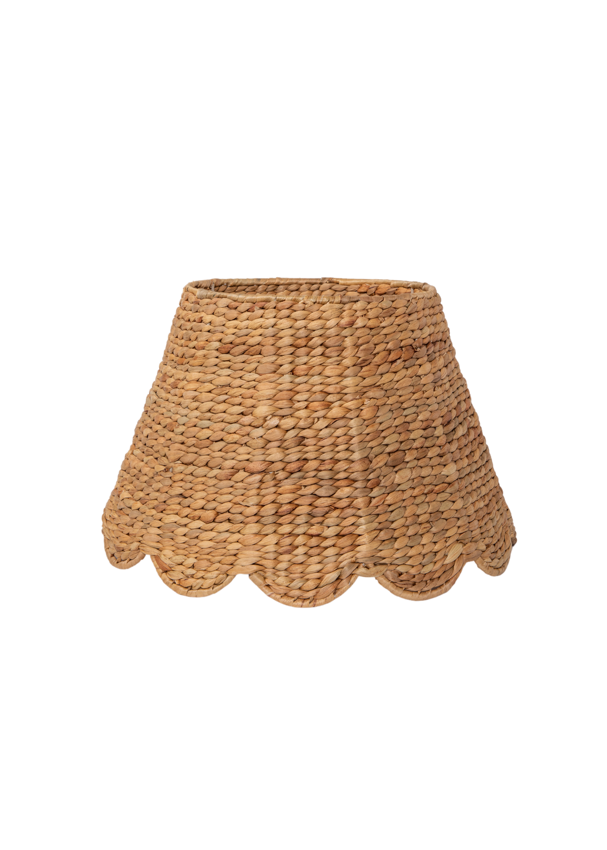 Scalloped Lampshade in Water Hyacinth