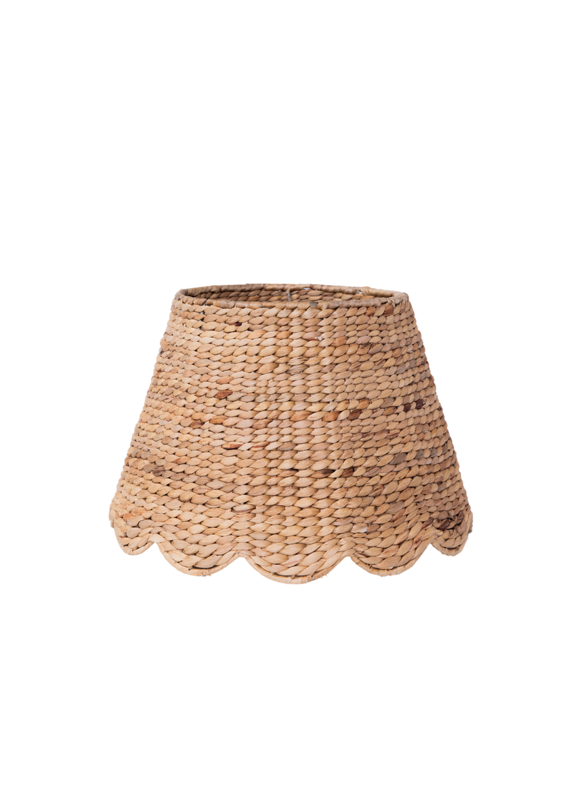 Scalloped Lampshade in Water Hyacinth