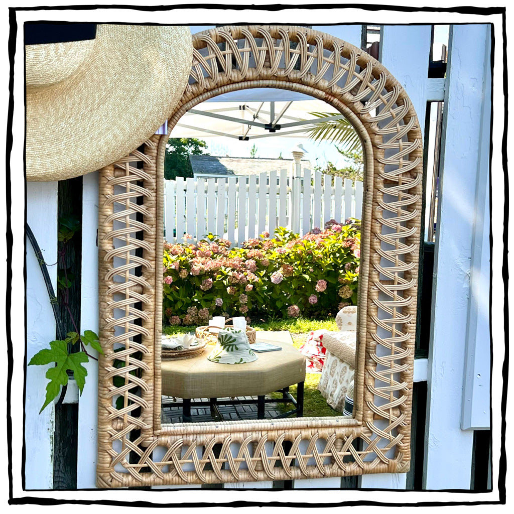 Rattan Arch Mirror