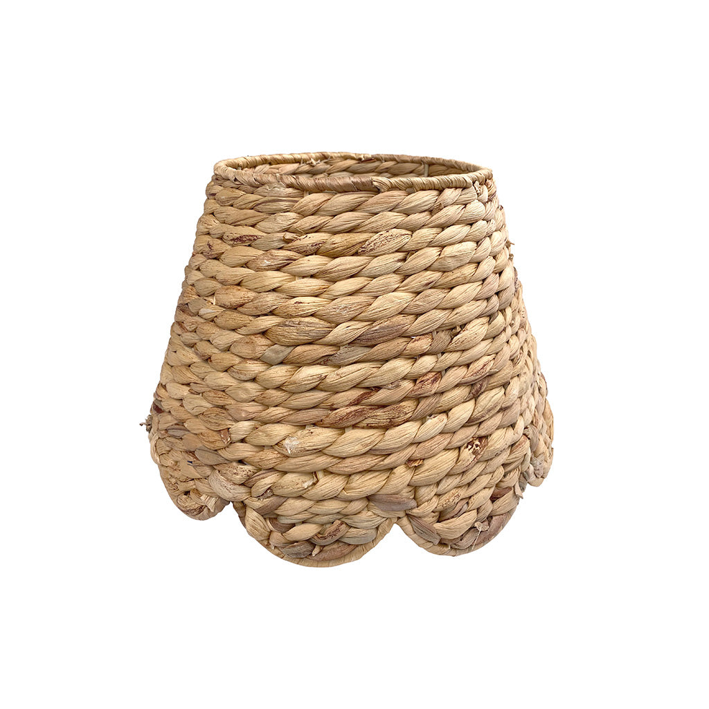 Scalloped Lampshade in Water Hyacinth