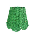 Scalloped Lampshade in Green Twisted Rope