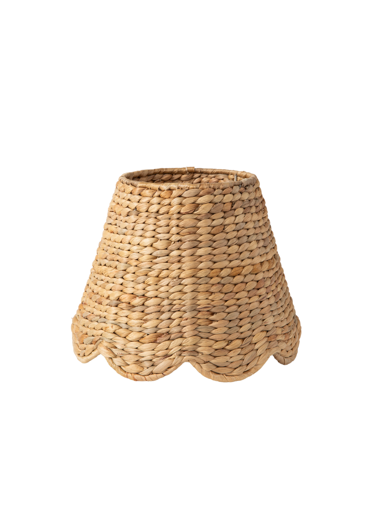 Scalloped Lampshade in Water Hyacinth